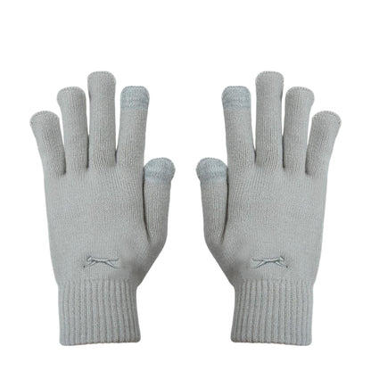 Grey Print - Front - Slazenger Unisex Adult Knitted Gloves