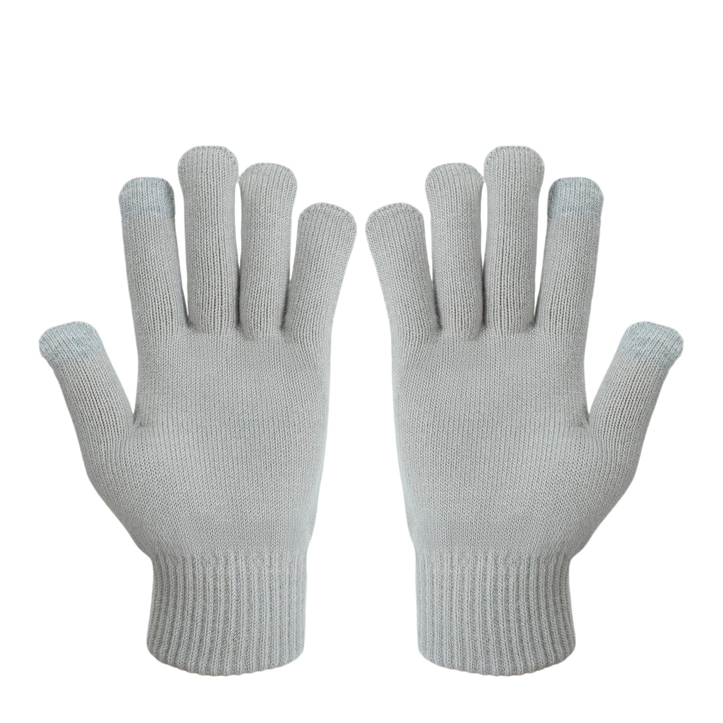 Grey Print - Back - Slazenger Unisex Adult Knitted Gloves