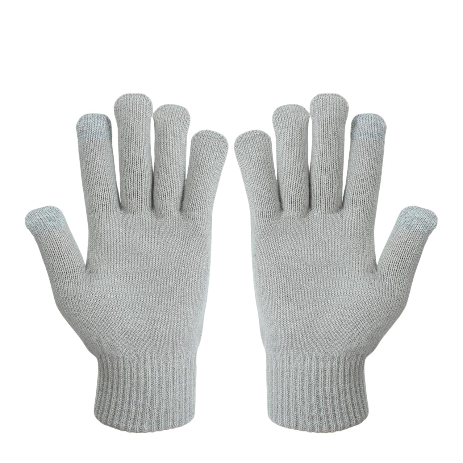 Grey Print - Back - Slazenger Unisex Adult Knitted Gloves