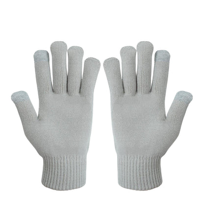Grey Print - Back - Slazenger Unisex Adult Knitted Gloves