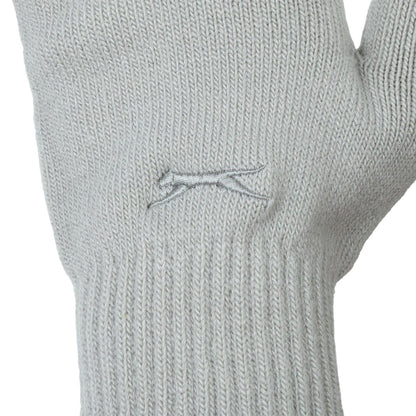 Grey Print - Side - Slazenger Unisex Adult Knitted Gloves