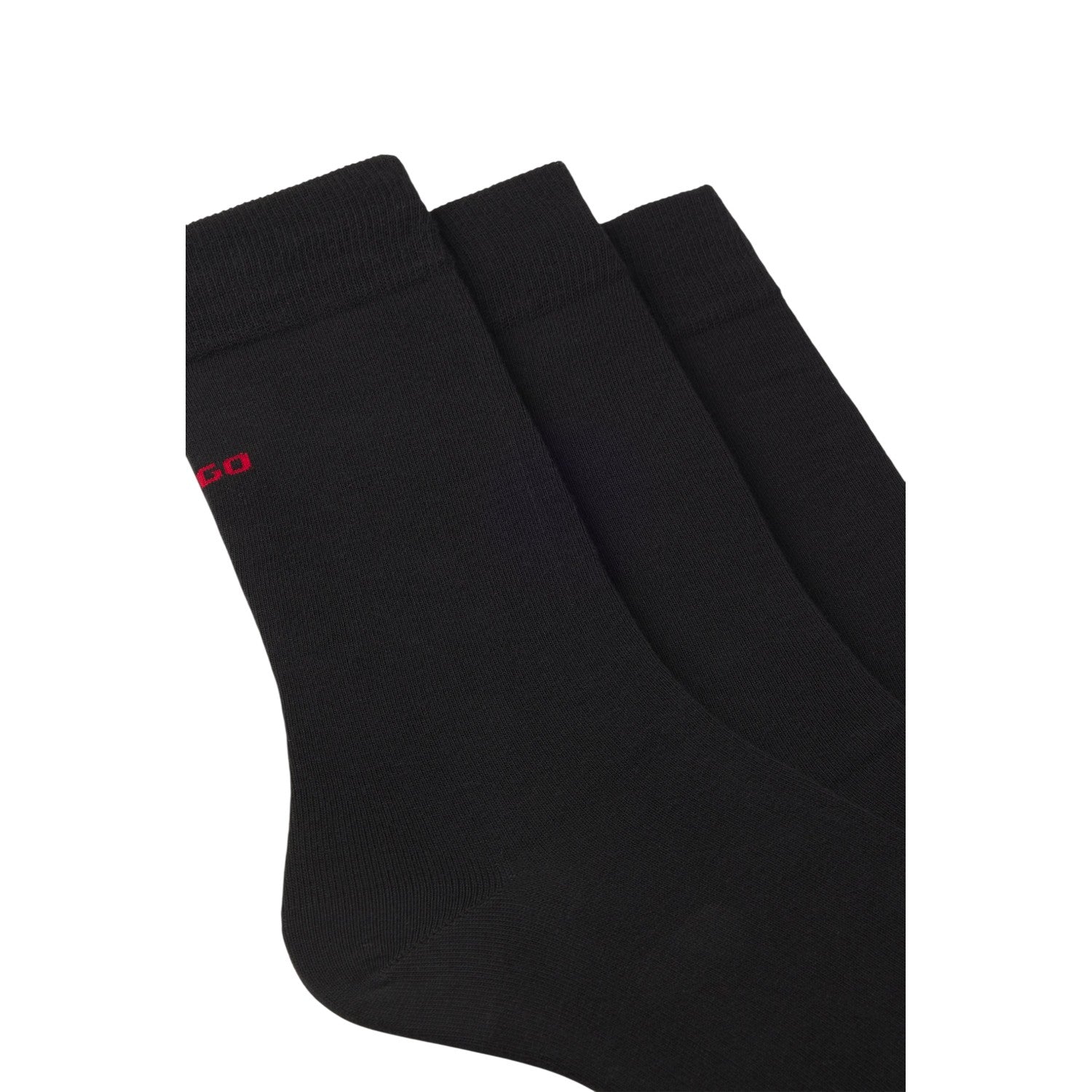Black - Back - Hugo Mens Socks (Pack of 3)