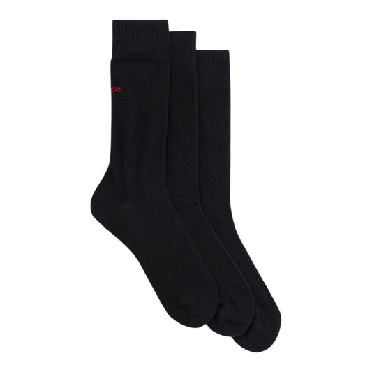 Black - Front - Hugo Mens Socks (Pack of 3)
