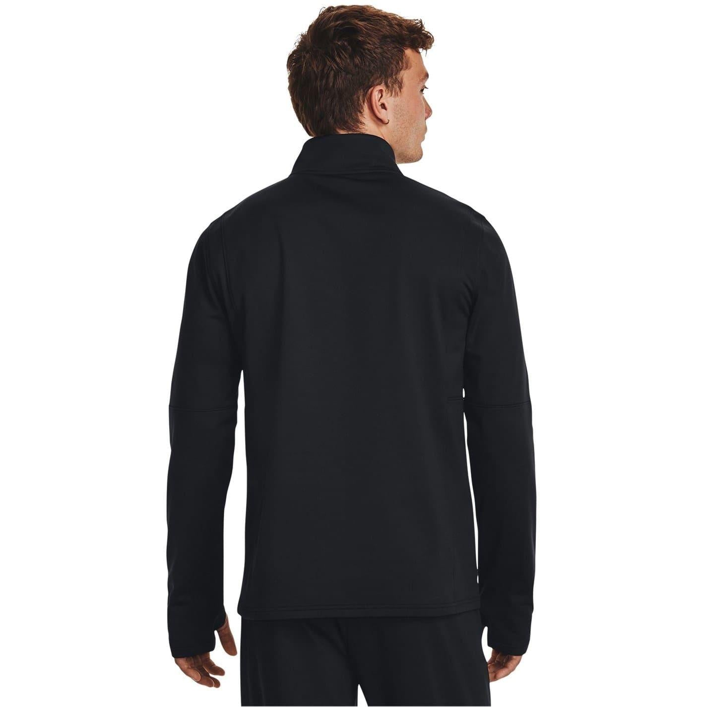 Black-White - Back - Under Armour Mens Challenger Midlayer
