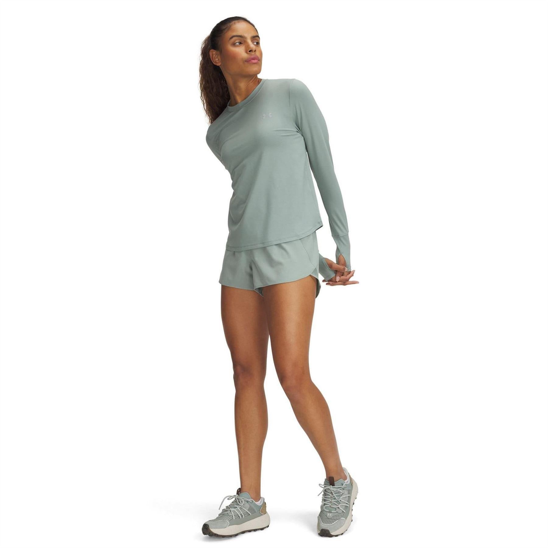 Green - Lifestyle - Under Armour Womens-Ladies Launch Pro Running Shorts