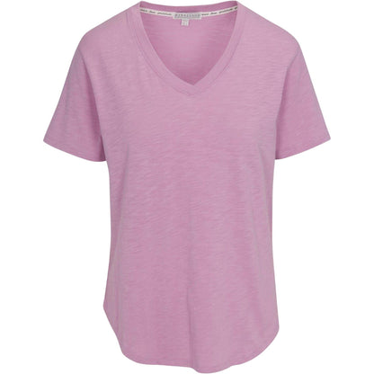 Lilac - Front - PJ Salvage Womens-Ladies Slub V Neck Short-Sleeved T-Shirt