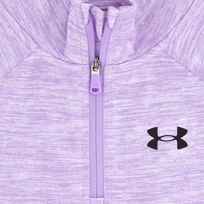 Lilac-Black - Side - Under Armour Girls Tracksuit Set