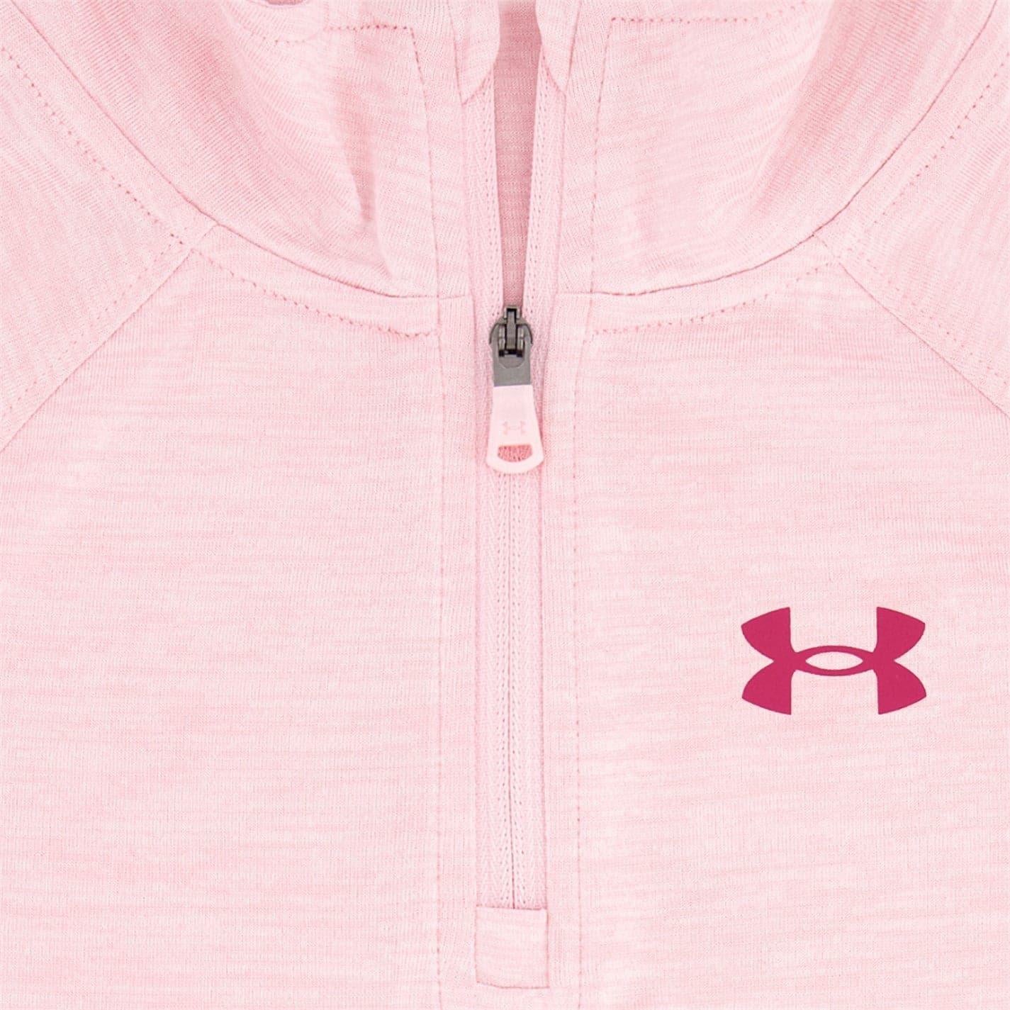 Pink - Side - Under Armour Girls Tracksuit Set