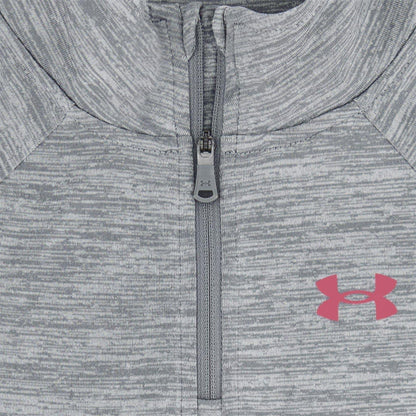 Steel-Pink - Side - Under Armour Girls Tracksuit Set