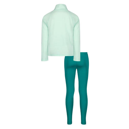 Green-Teal - Back - Under Armour Girls Tracksuit Set