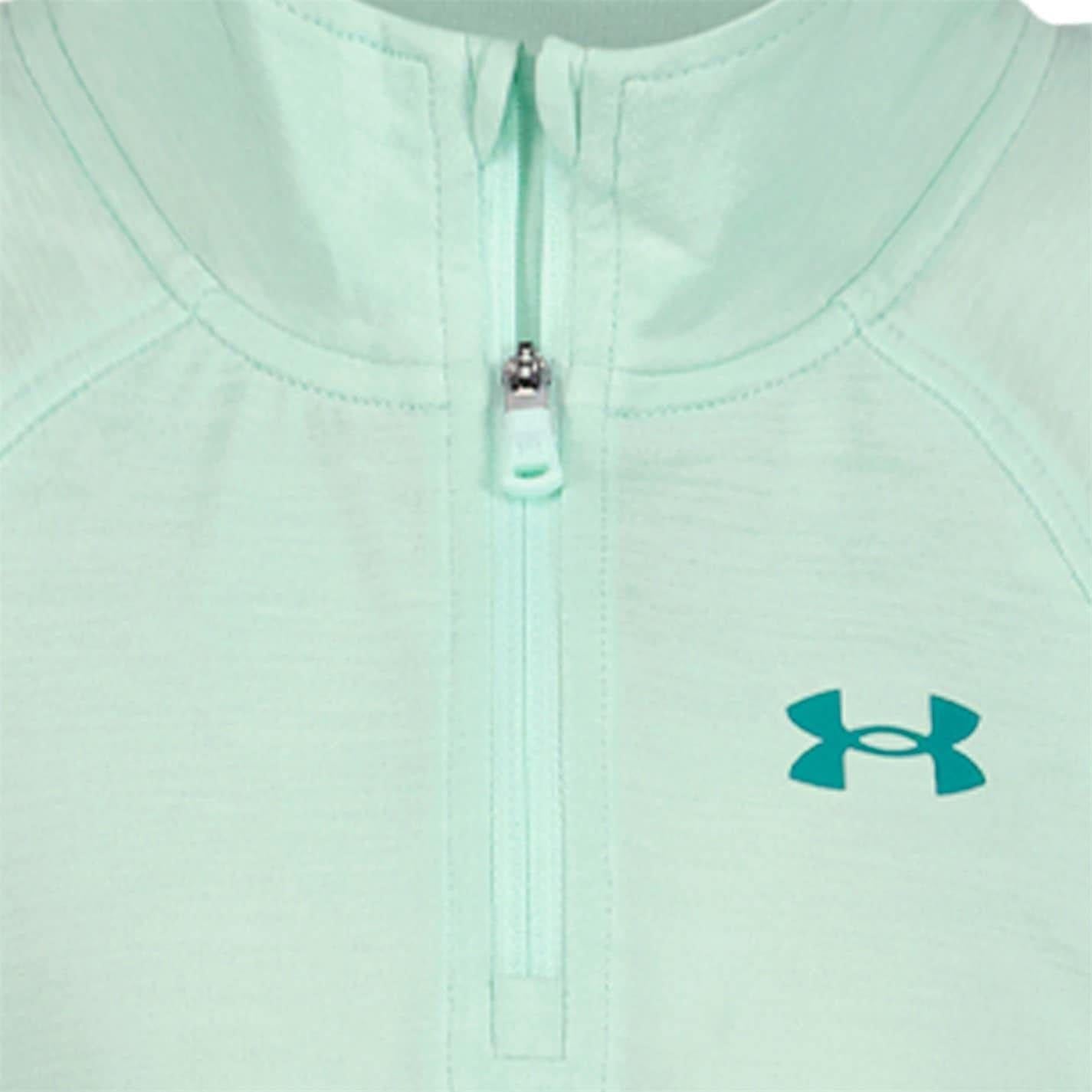 Green-Teal - Side - Under Armour Girls Tracksuit Set