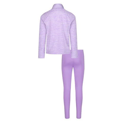 Lilac-Black - Back - Under Armour Girls Tracksuit Set