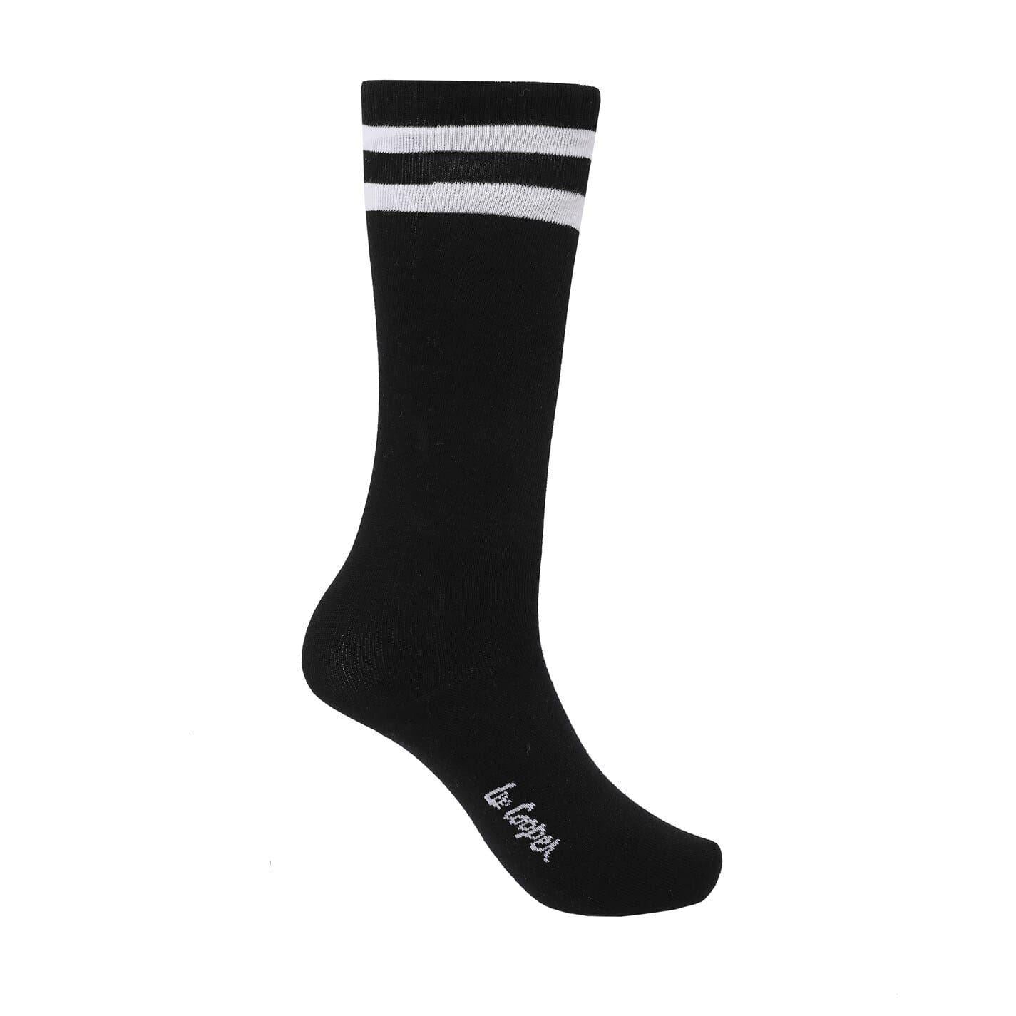Black-White - Back - Lee Cooper Childrens-Kids Crew Socks (Pack of 6)
