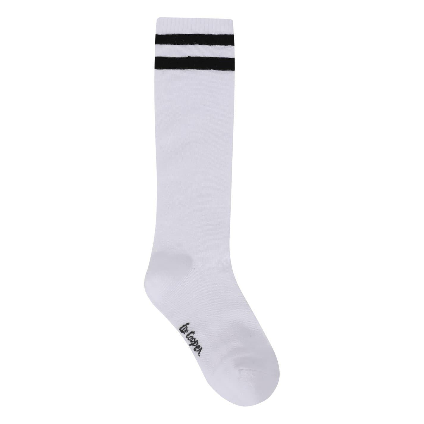 Black-White - Pack Shot - Lee Cooper Childrens-Kids Crew Socks (Pack of 6)