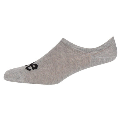 Black-White-Grey Melange - Pack Shot - Lee Unisex Adult Chris No-Show Socks (Pack of 3)