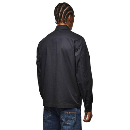 Black - Back - Weekend Offender Mens Baker Cotton Overshirt