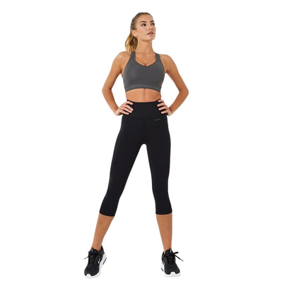 Charcoal - Side - USA Pro Womens-Ladies High Support Sports Bra