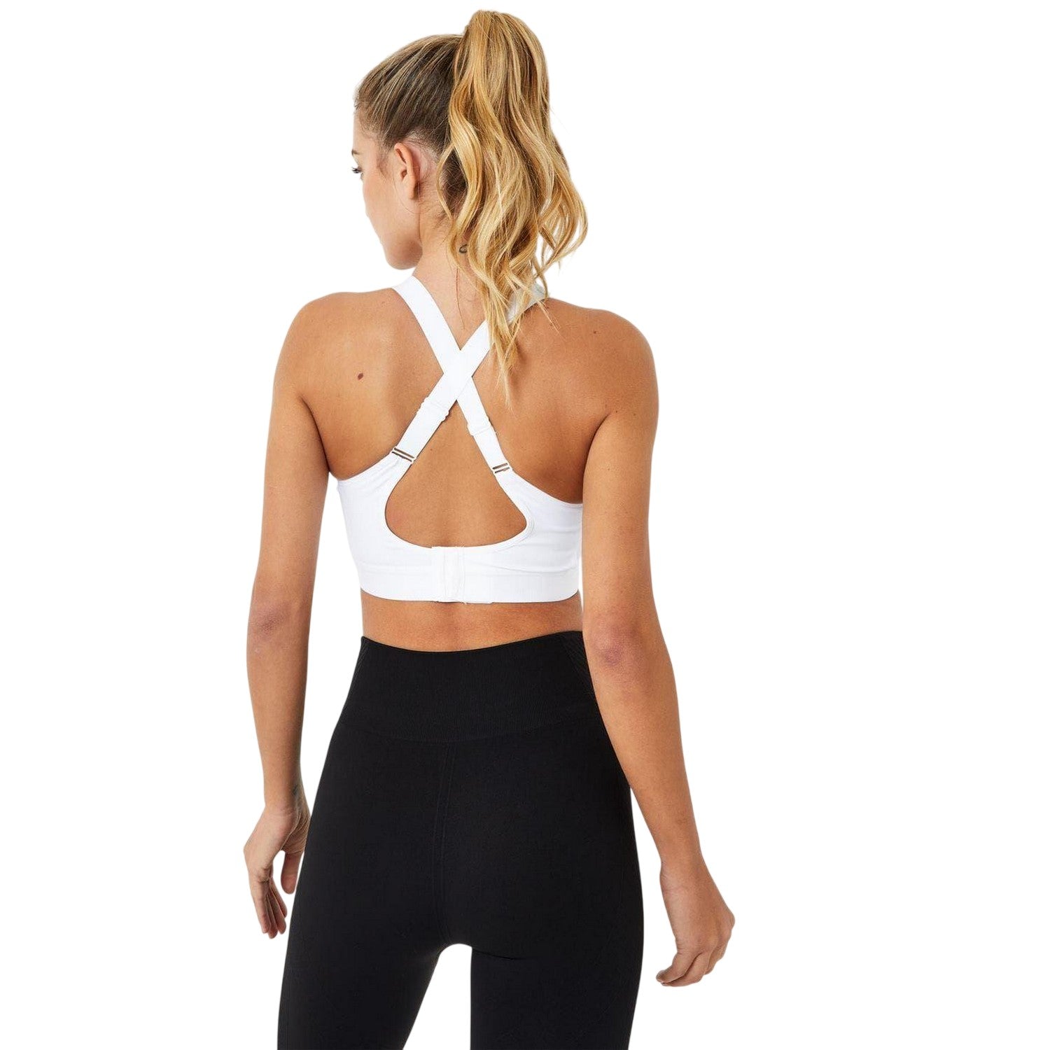 White - Back - USA Pro Womens-Ladies High Support Sports Bra