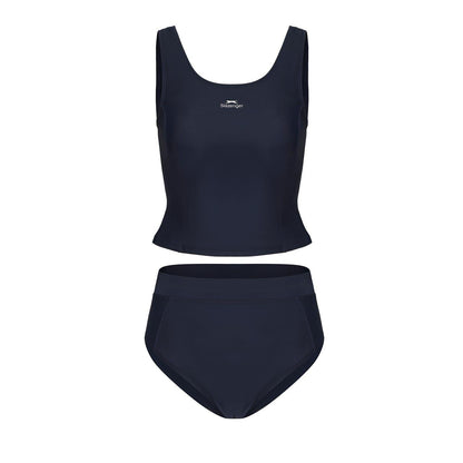 Navy - Front - Slazenger Womens-Ladies Tankini Set