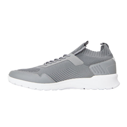 Light Grey - Back - Boss Mens Extreme Leather Low Cut Trainers