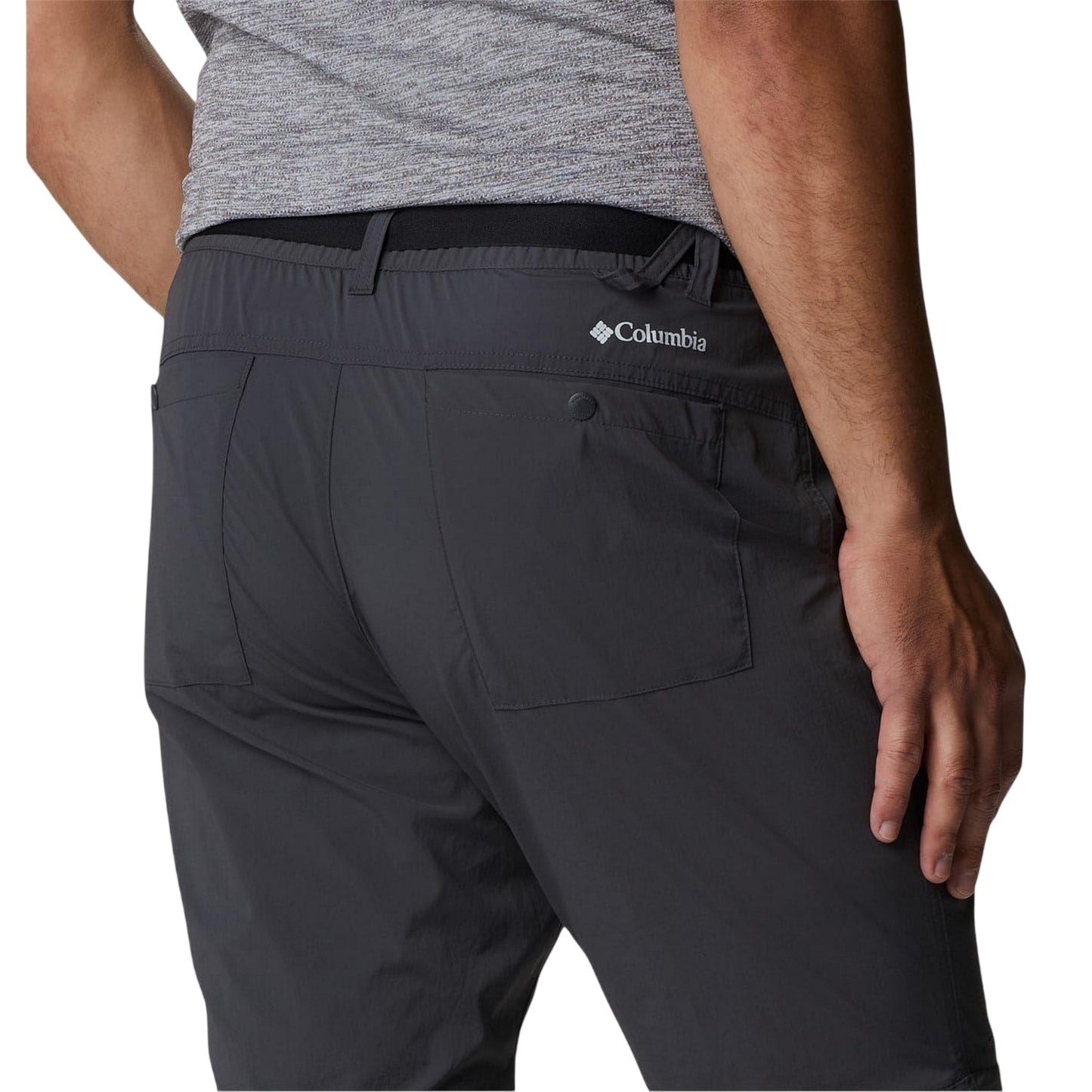 Grey - Back - Columbia Mens Max Convertible Outdoor Trousers