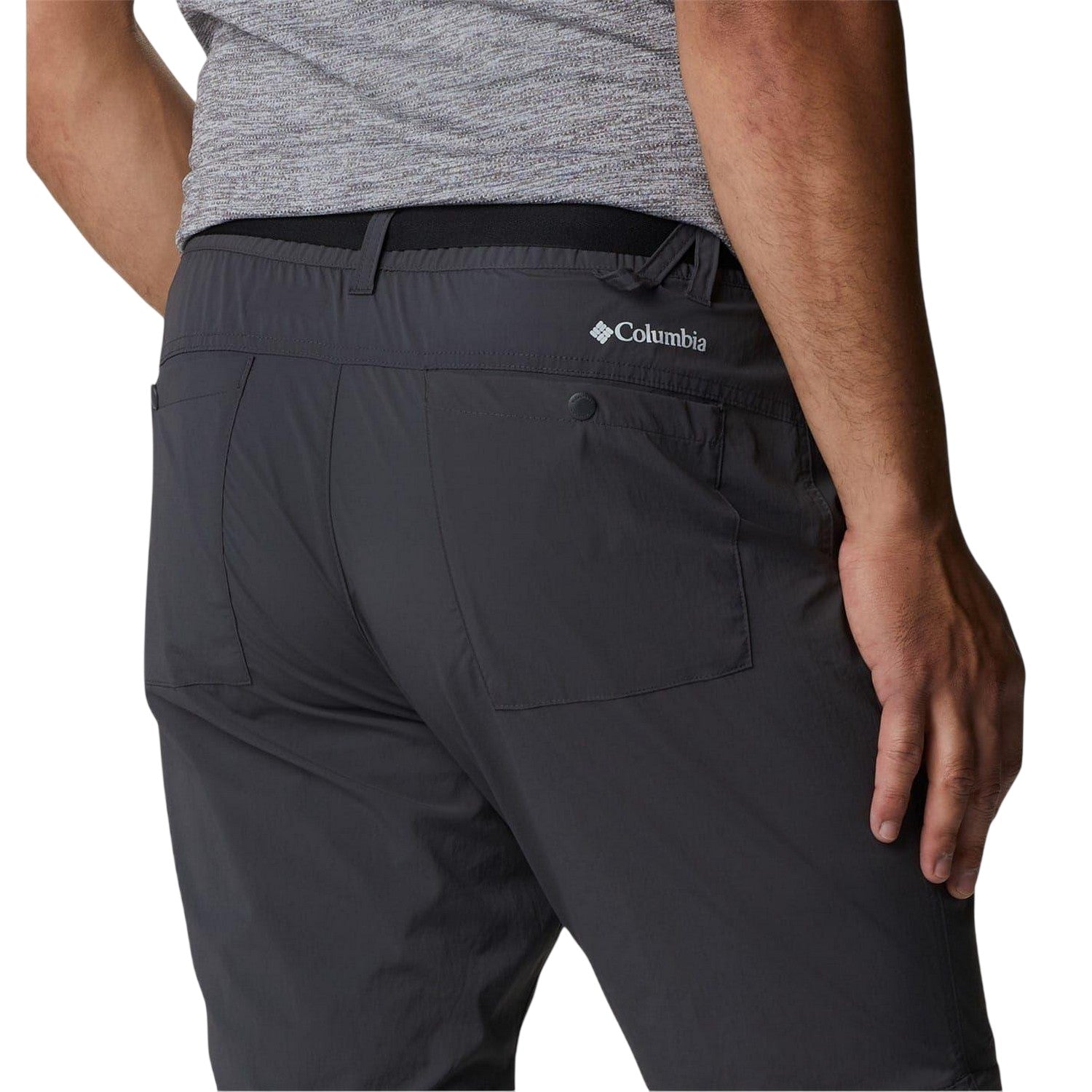 Grey - Back - Columbia Mens Max Convertible Outdoor Trousers