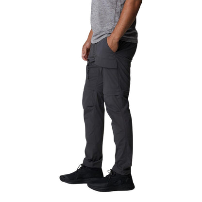 Grey - Side - Columbia Mens Max Convertible Outdoor Trousers
