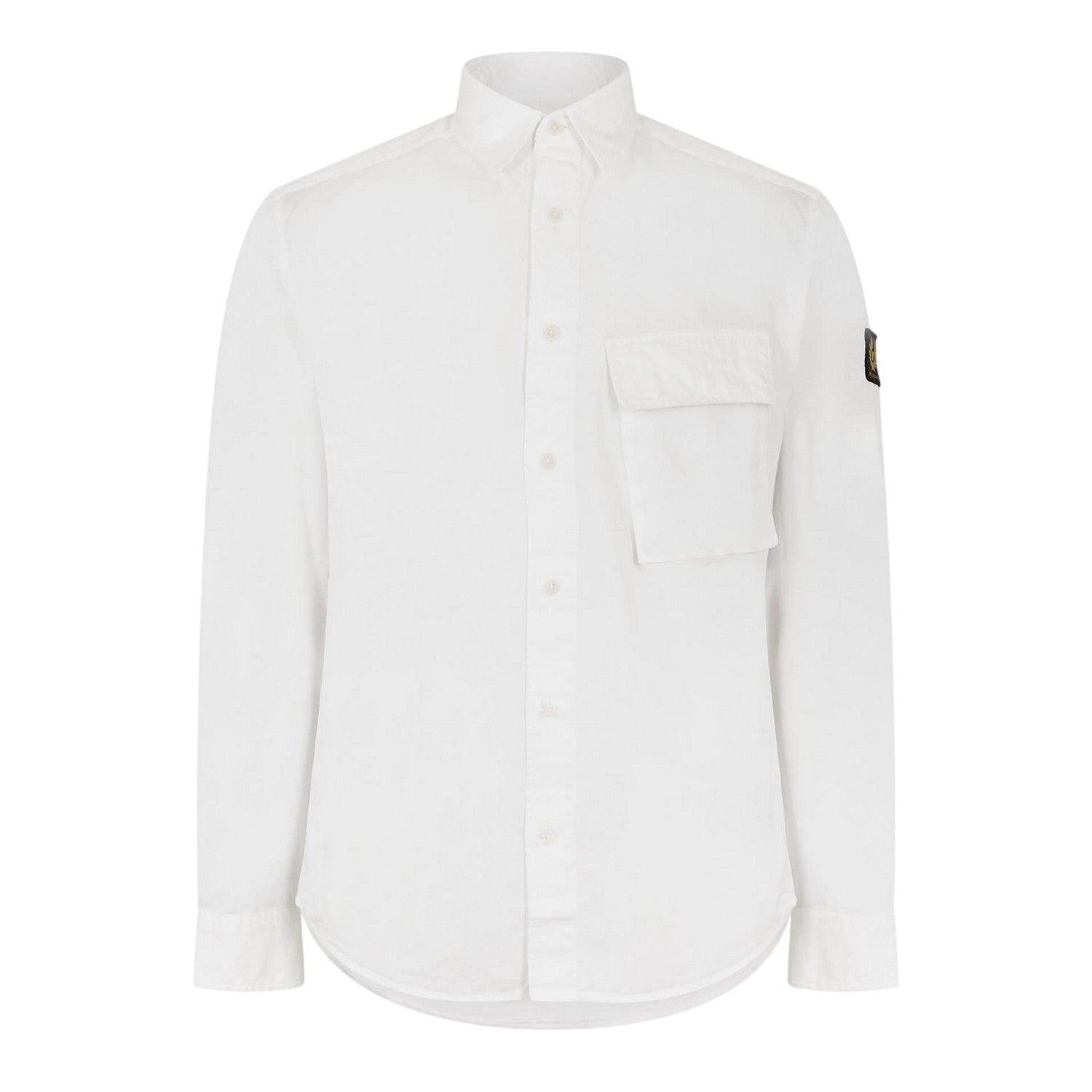 White - Front - Belstaff Mens Cotton Shirt