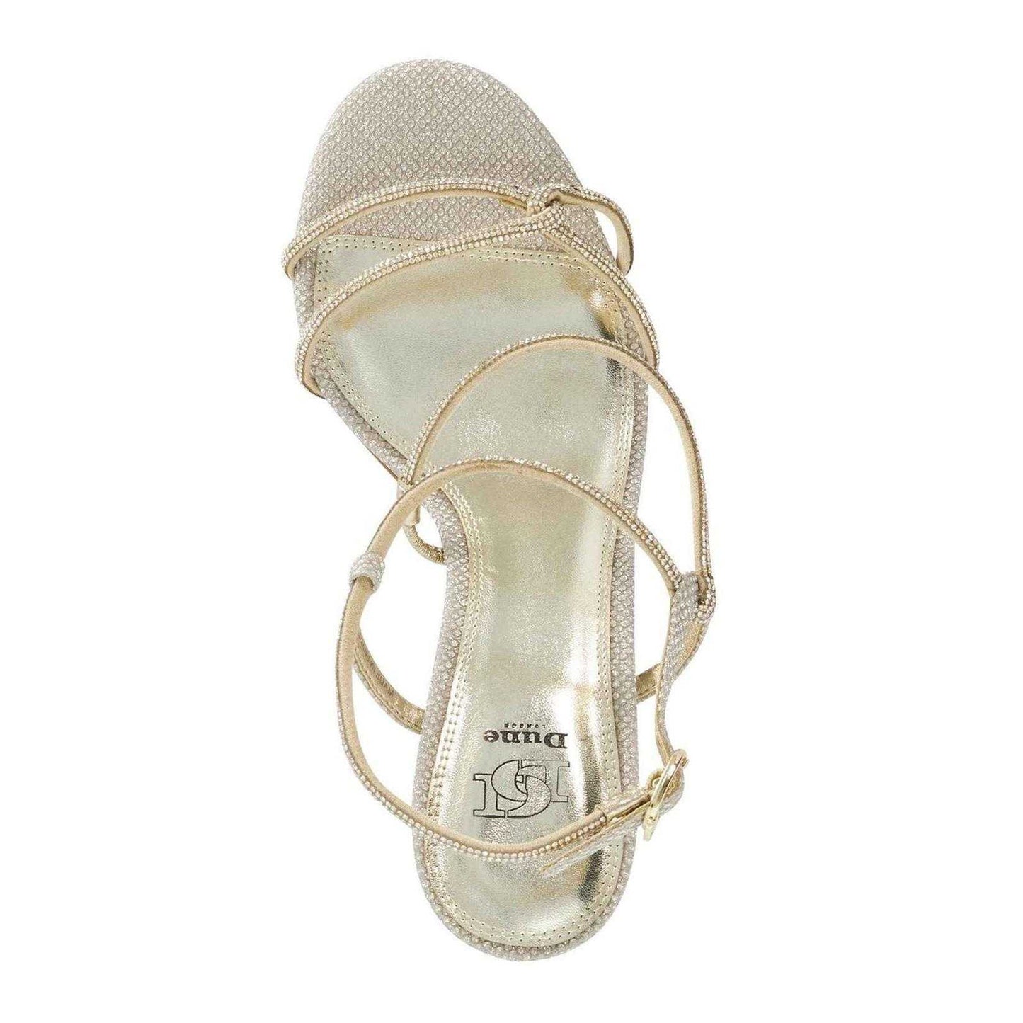 Gold - Side - Dune London Womens-Ladies Milos Strappy Formal Sandals