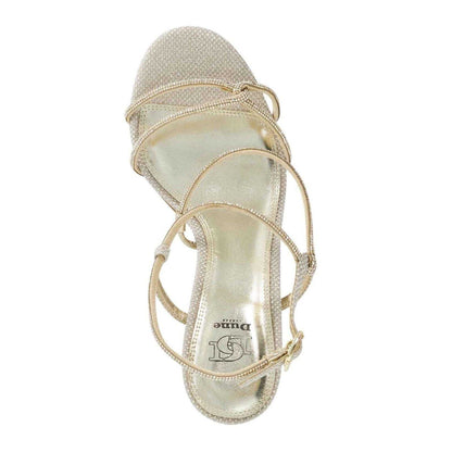 Gold - Side - Dune London Womens-Ladies Milos Strappy Formal Sandals