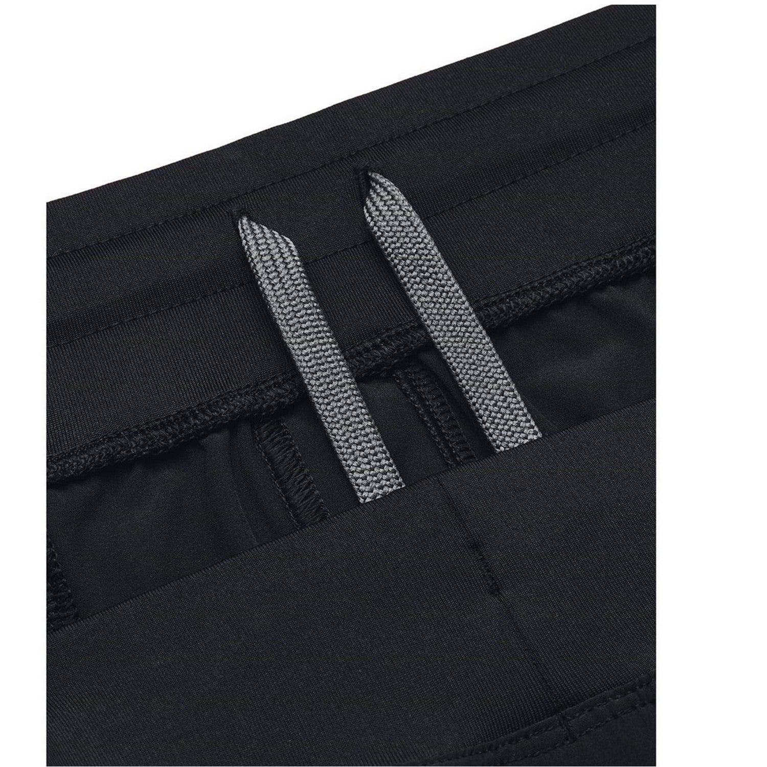 Black - Side - Under Armour Mens Project Rock Curved Hem Workout Shorts