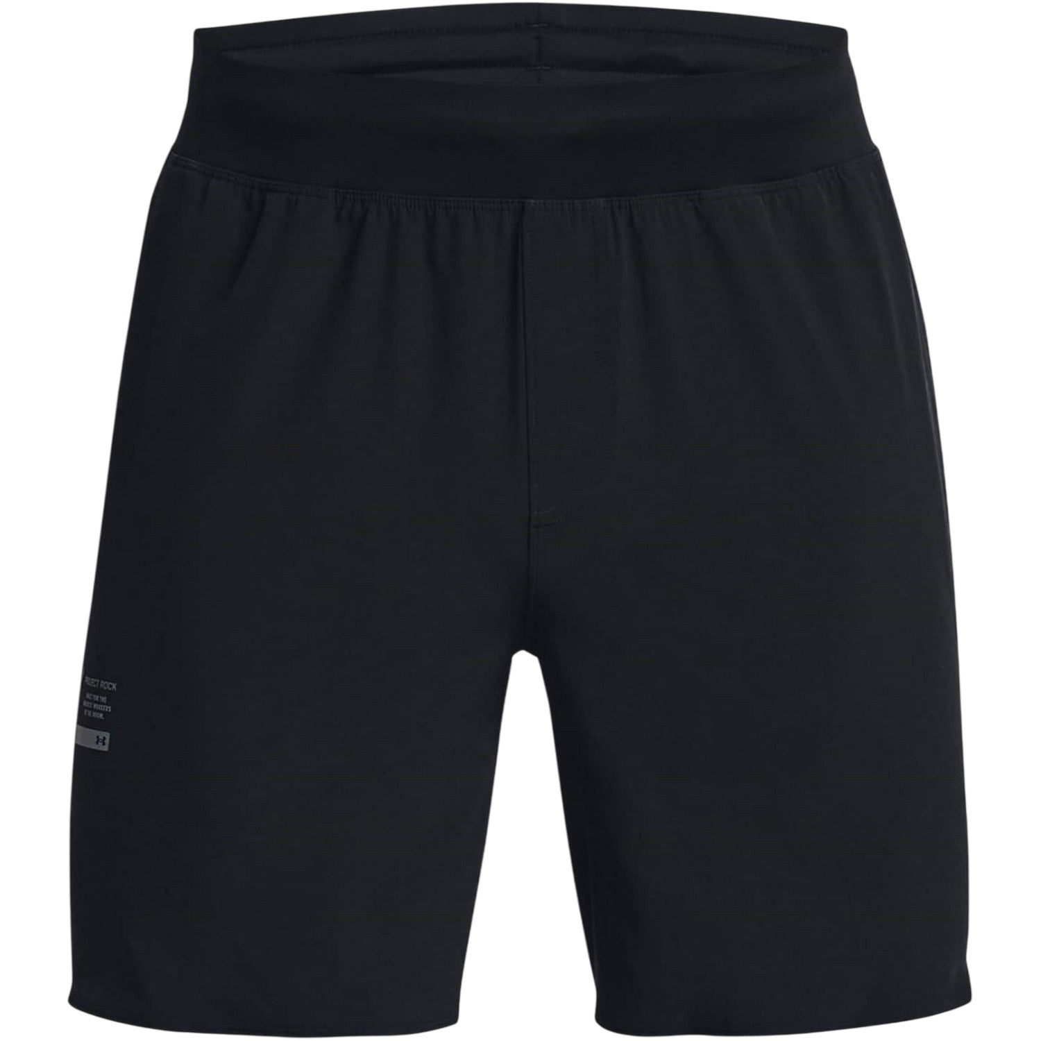 Black - Front - Under Armour Mens Project Rock Curved Hem Workout Shorts