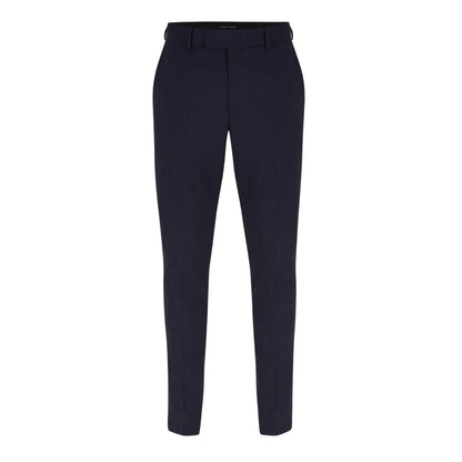 Navy - Front - Without Prejudice Mens Slim Business Suit Trousers