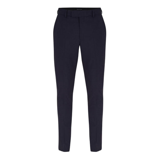 Navy - Front - Without Prejudice Mens Slim Business Suit Trousers