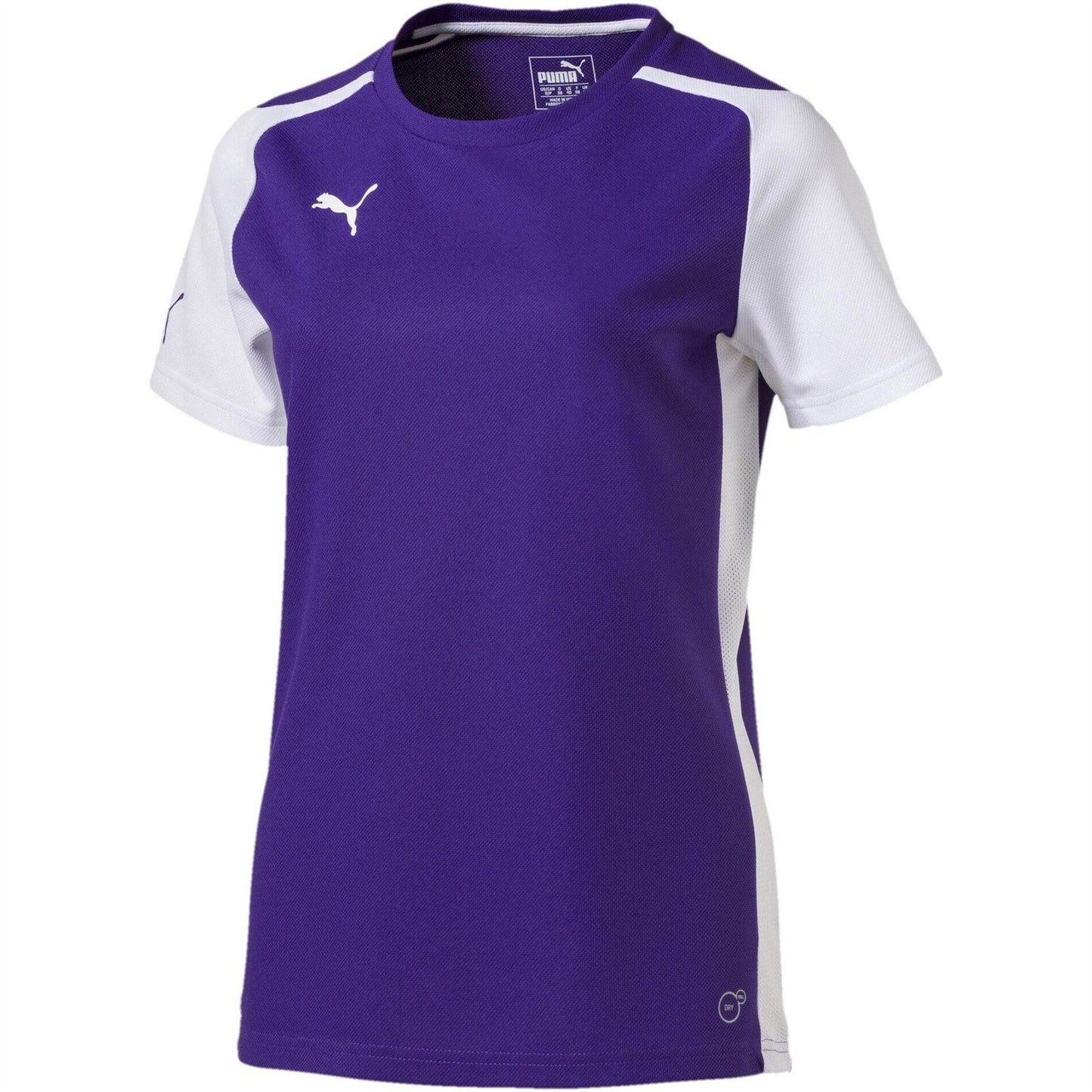 Purple-White - Front - Puma Womens-Ladies Speed Short-Sleeved T-Shirt
