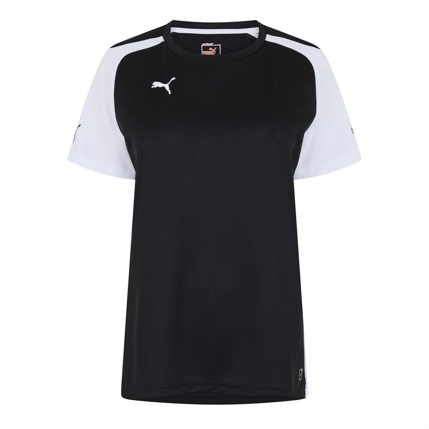 Black-White - Front - Puma Womens-Ladies Speed Short-Sleeved T-Shirt