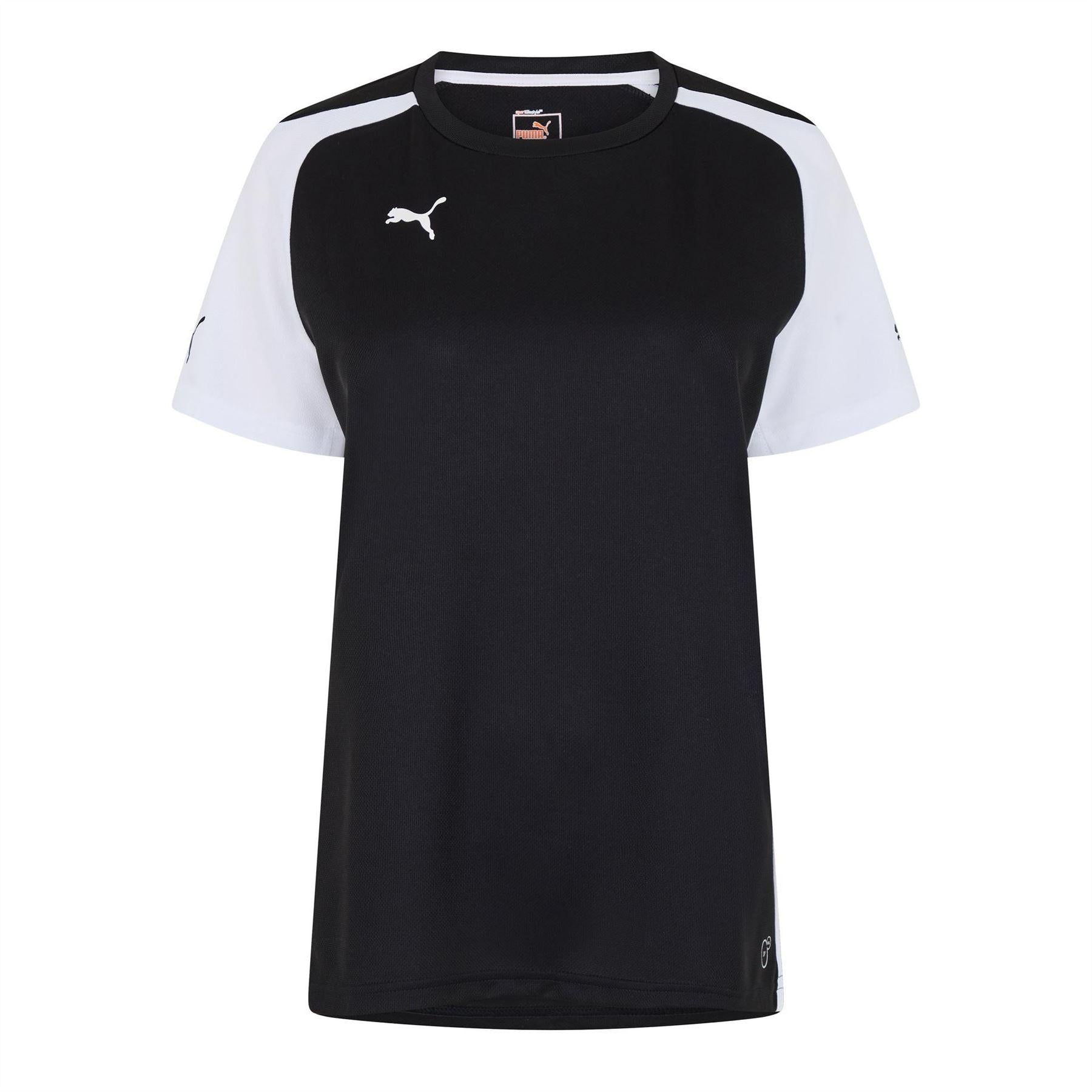 Black-White - Front - Puma Womens-Ladies Speed Short-Sleeved T-Shirt
