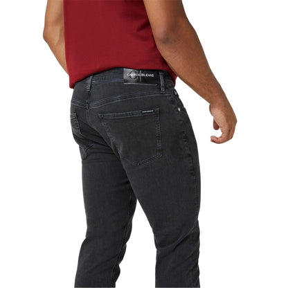 Grey - Side - Calvin Klein Mens Skinny Jeans