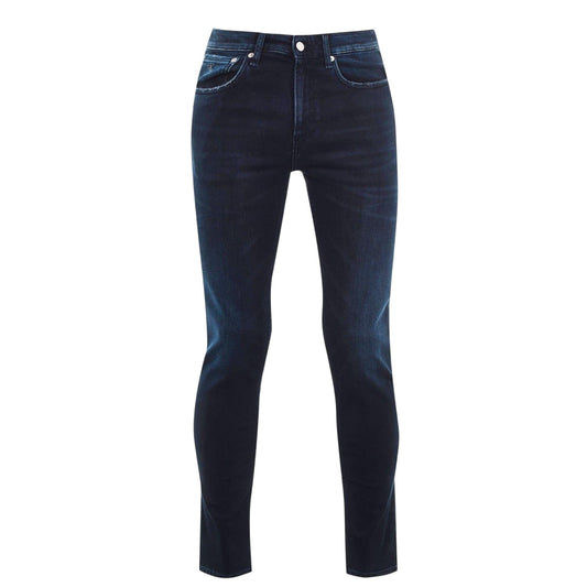 Blue Black - Front - Calvin Klein Mens Skinny Jeans
