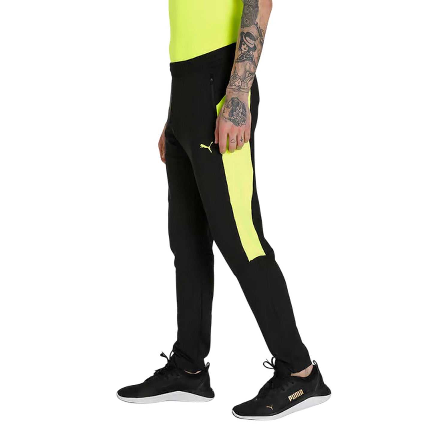 Black-Sun - Side - Puma Mens Finesse Lightweight Jogging Bottoms