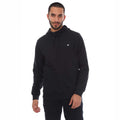 Navy - Front - Weekend Offender Mens Justify Checked Trim Hoodie