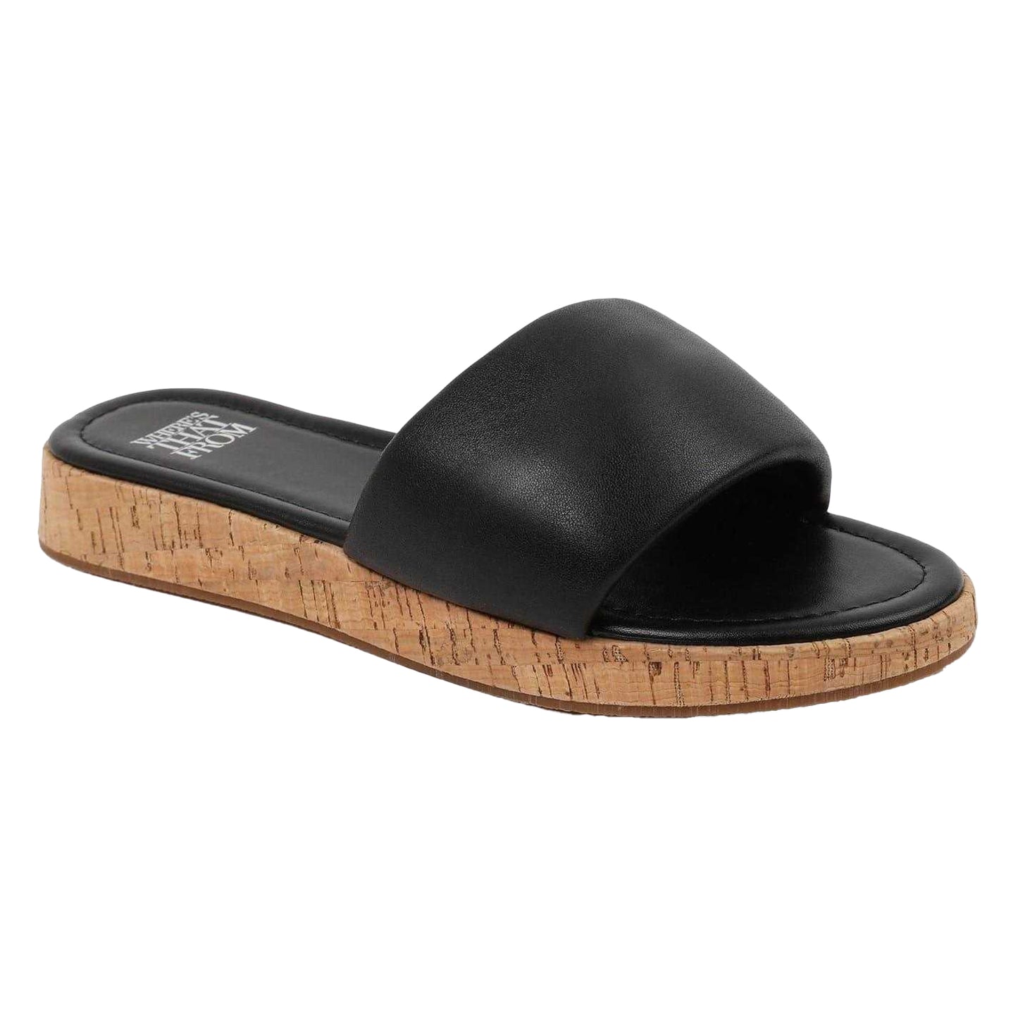 Black - Side - Where´s That From Womens-Ladies Ember Open Toe Platform Slides