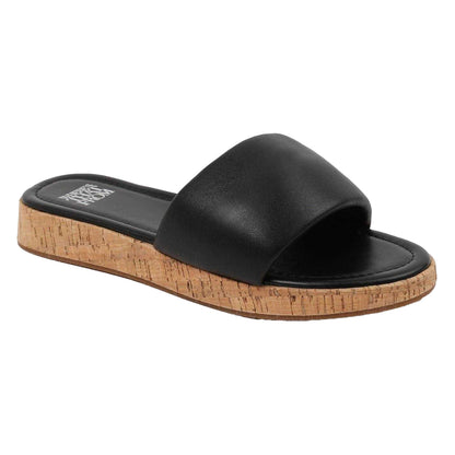 Black - Side - Where´s That From Womens-Ladies Ember Open Toe Platform Slides
