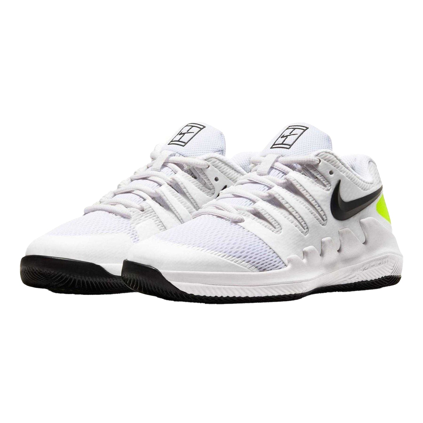 White-Black - Pack Shot - Nike Childrens-Kids Vapor X Tennis Shoes