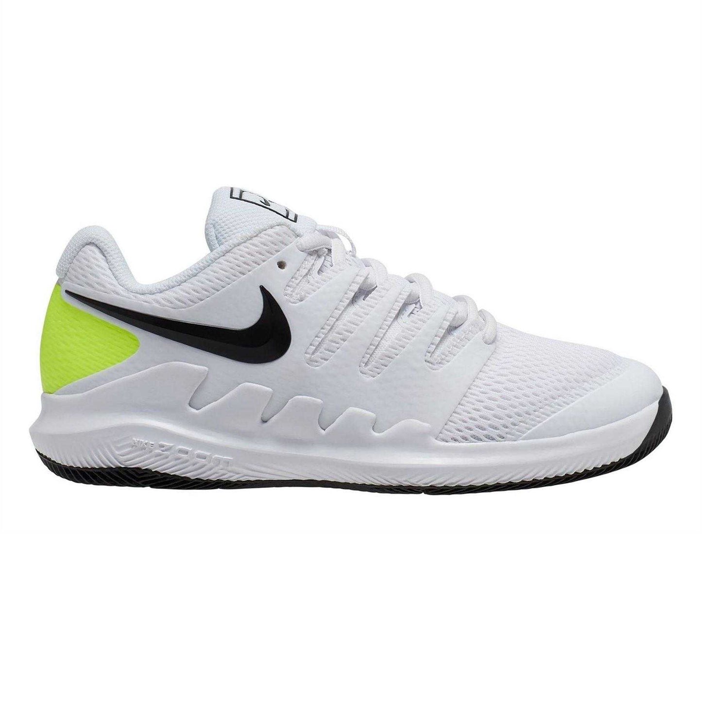 White-Black - Front - Nike Childrens-Kids Vapor X Tennis Shoes
