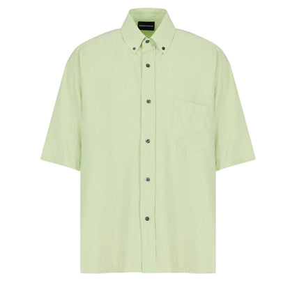 Green - Front - Emporio Armani EA7 Mens Short-Sleeved Shirt