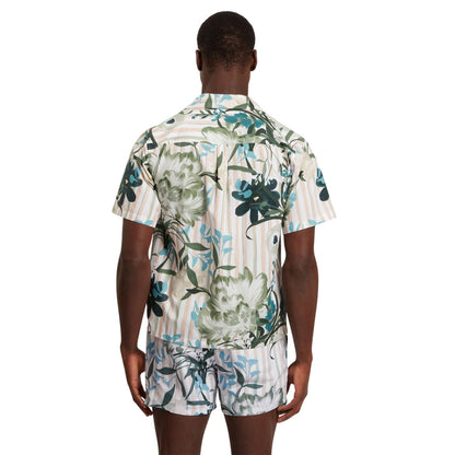 Mid Pink-Multicoloured - Back - Ted Baker Mens Floral Relaxed Fit Shirt