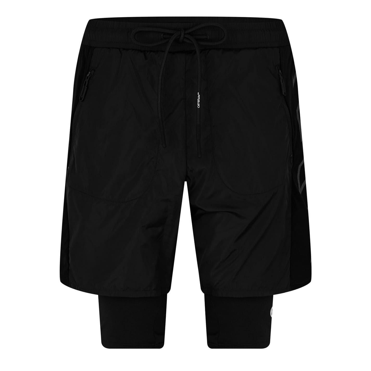 Black - Front - Off White Mens Diag Arrow Shorts