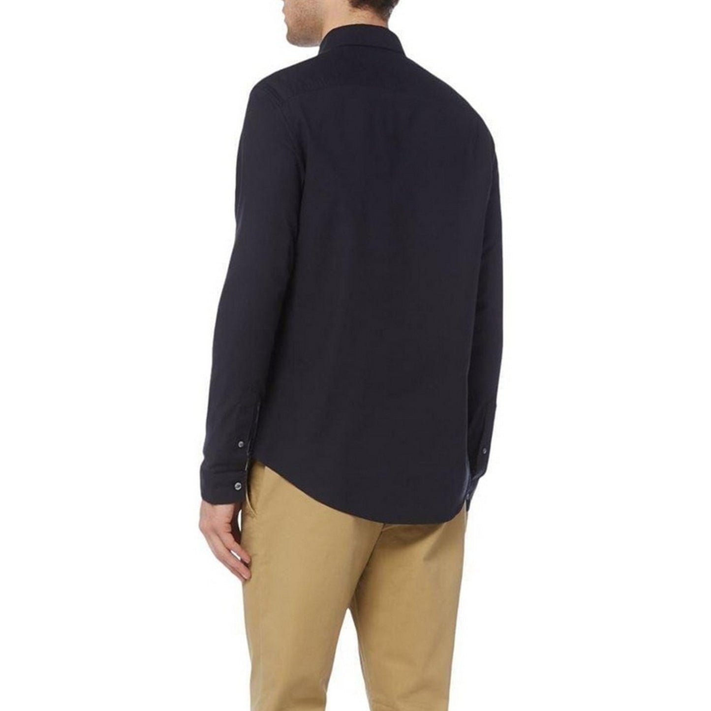 Dark Sapphire - Back - Original Penguin Mens Sticker Pete EcoVero Long-Sleeved Shirt