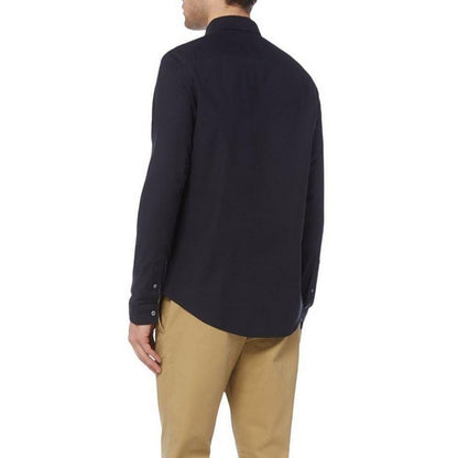 Dark Sapphire - Back - Original Penguin Mens Sticker Pete EcoVero Long-Sleeved Shirt